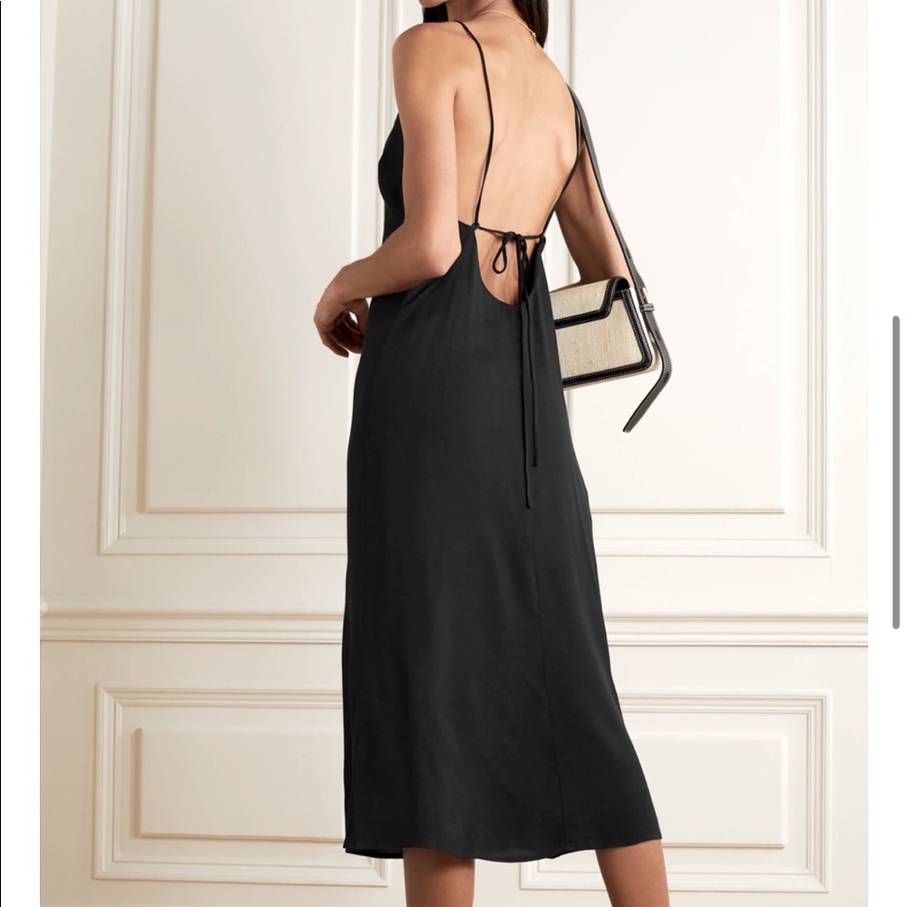 REFORMATION Chianti open-back tie-crepe midi dress